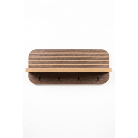 Étagère Murale - 40 x 18 x 11 cm - Décor Wengé
