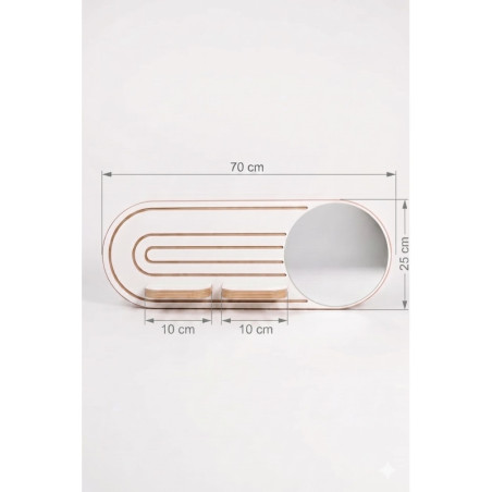 Étagère Murale - 70 x 25 x 10 cm - Blanc