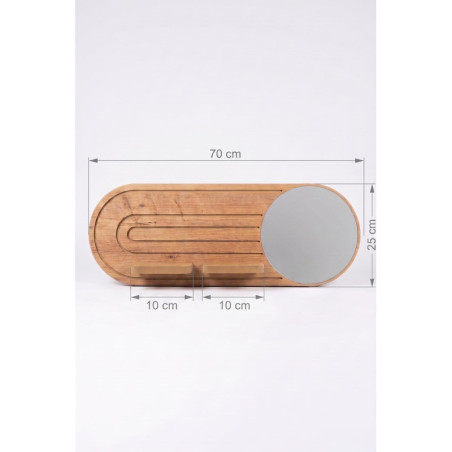 Étagère Murale - 70 x 25 x 10 cm - Décor Chêne