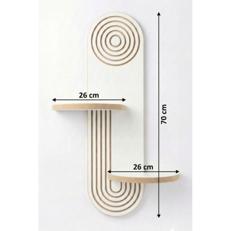 Étagère Murale - 26 x 70 x 13 cm - Blanc