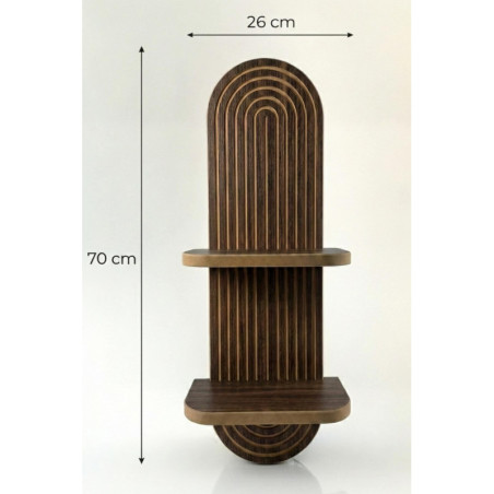 Étagère Murale - 26 x 70 x 13 cm - Décor Wengé