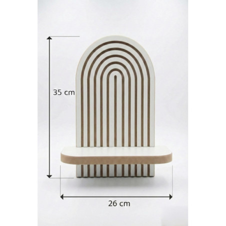 Étagère Murale en MDF - 26 x 35 x 13 cm - Coloris Blanc