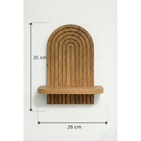 Étagère Murale en MDF - 26 x 35 x 13 cm - Coloris Chêne