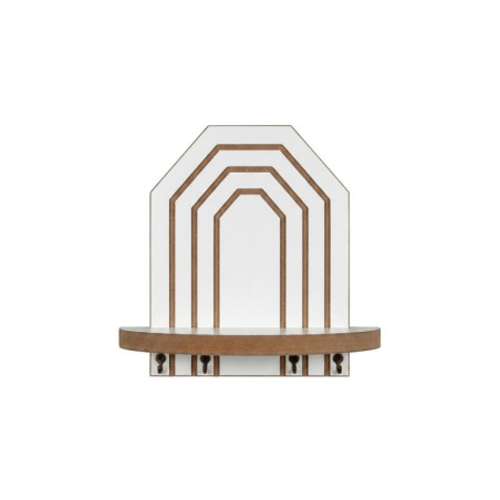Étagère Murale en MDF - 26 x 25 x 13 cm - Coloris Blanc