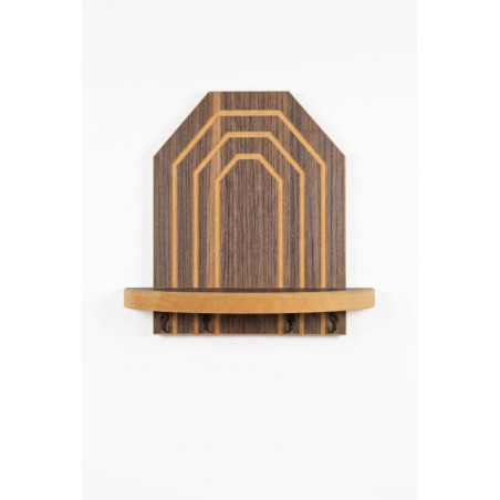Étagère Murale en MDF - 26 x 25 x 13 cm - Coloris Wengé