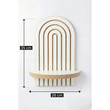 Étagère Murale en MDF - 26 x 35 x 13 cm - Coloris Blanc