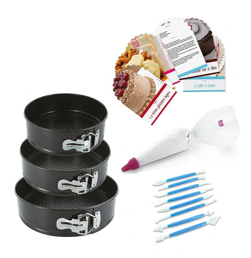 Coffret de cake design - 3 moules