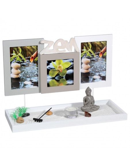 Jardin zen avec cadres photos - L 36.5 cm x l 15 cm