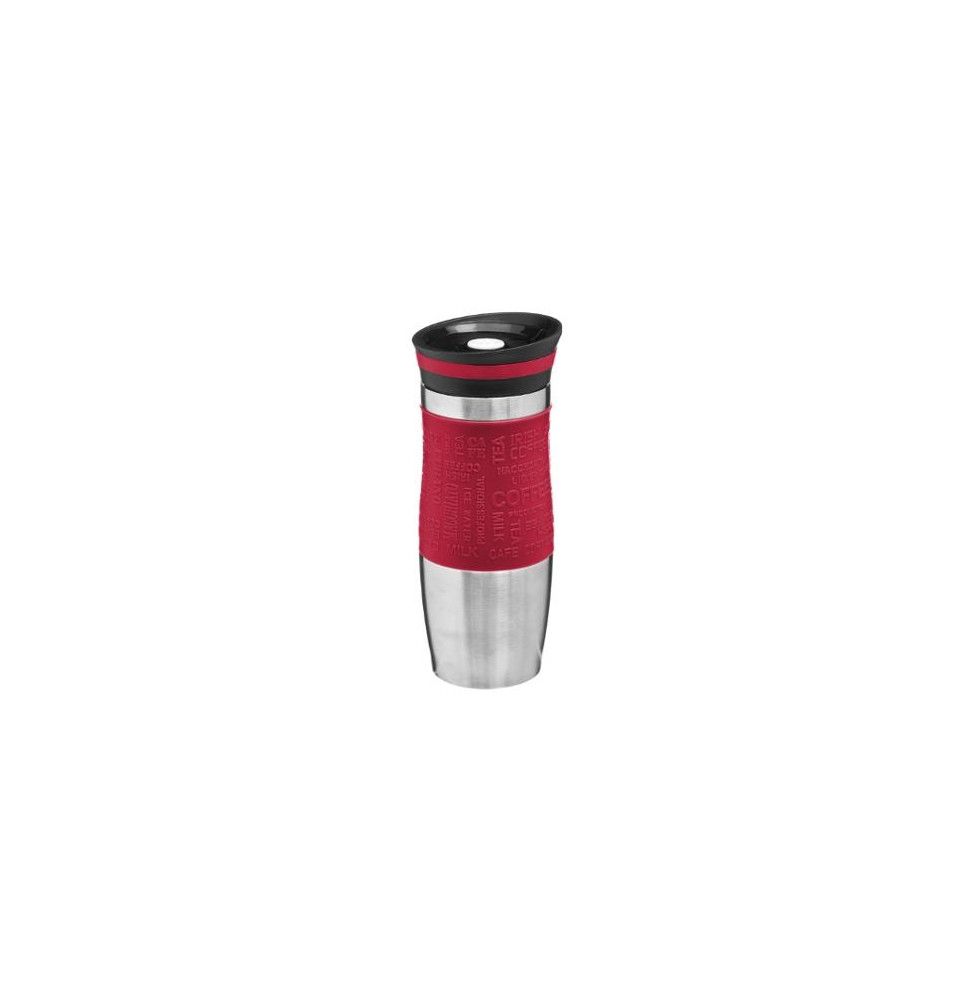 Mug isotherme - 8,2 x 19,7 cm - Inox - Rouge