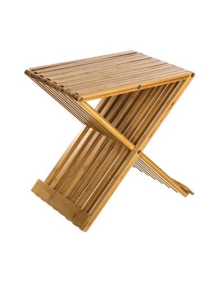 Chaise pliante - 40 x 32 x 45 cm - Bambou - Beige
