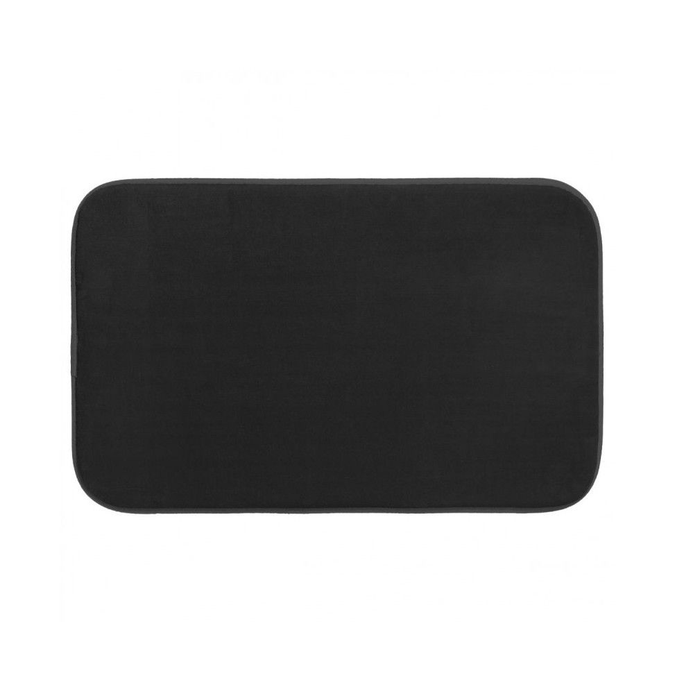 Tapis à mémoire de forme rectangulaire - 50 x 80 cm - Noir