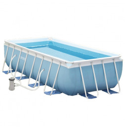 Kit piscine tubulaire Intex METAL FRAME JUNIOR rectangulaire 300 x 200 x  75cm bleue à cartouche