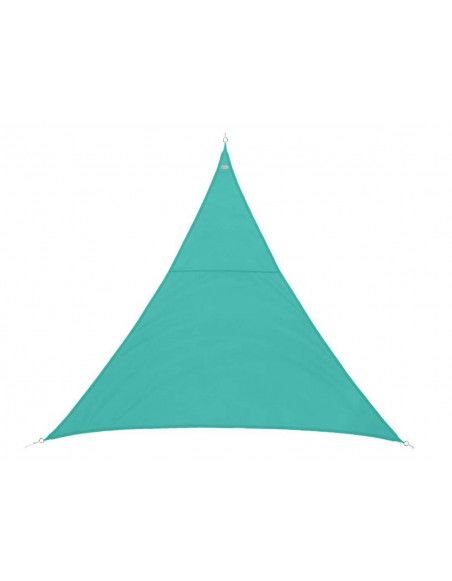 Voile d'ombrage triangulaire - 400 x 400 x 400 cm - Polyester - Emeraude