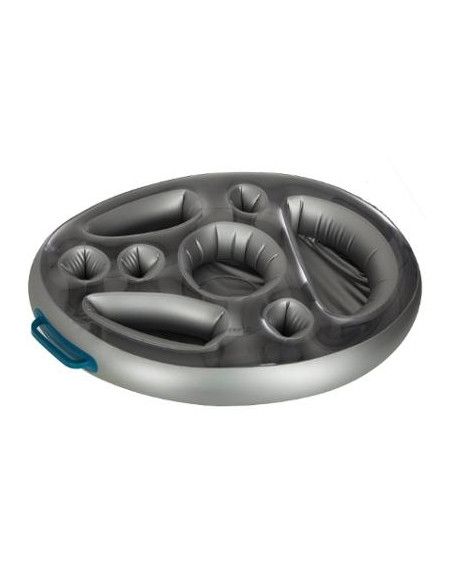Bar flottant gonflable - 65 x 48,5 x 10 cm - Gris