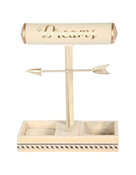 Porte bijoux dreams - 23,5 x 30 x 11,6 cm - Bois - Beige