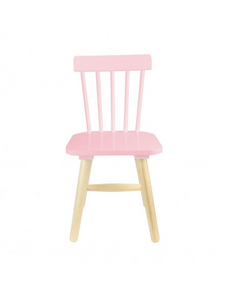 Chaise enfant - 29 x 33 x 58 cm - Bois - Rose