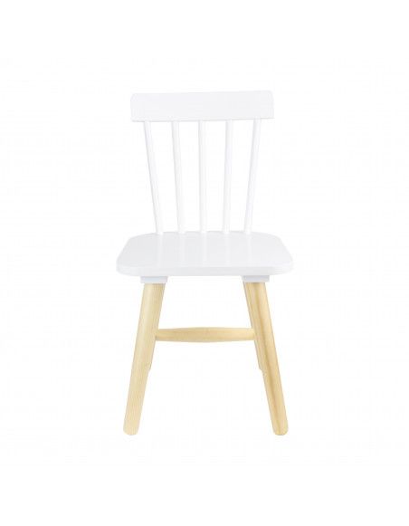 Chaise enfant - 29 x 33 x 58 cm - Bois - Blanc