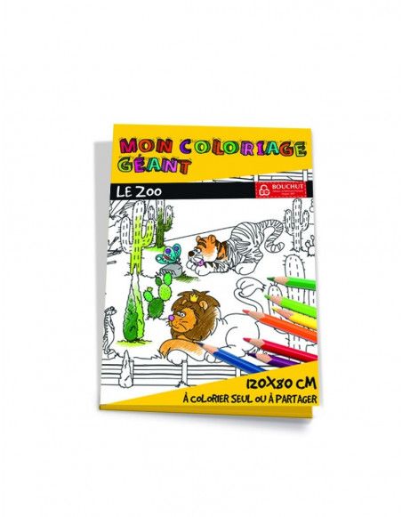 Coloriage géant - Zoo - 80 x 120 cm - Papier