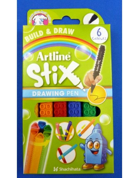 Feutres spéciaux 0,5 mm emboîtables - Stix - Pochette de 6 feutres