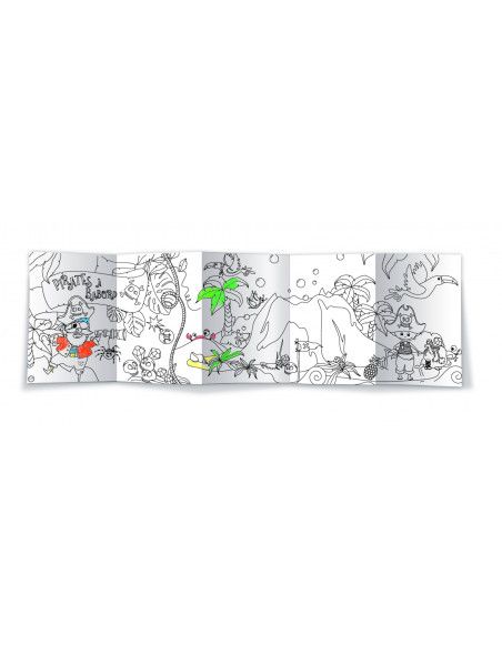 Coloriages nomades - 14,8 x 48,5 cm - Pirates