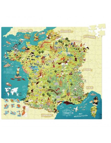 Puzzle carte de France - 50 x 55 cm
