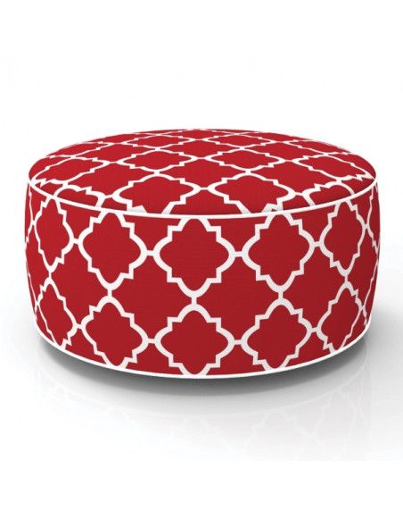 Pouf gonflable - In and out - D 53 cm x H 23 cm - Rouge