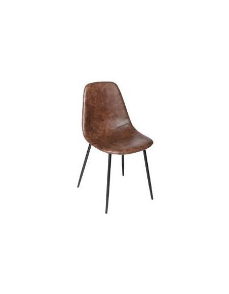 Chaise - L 53 x l 43 x H 82 cm - Métal - Marron