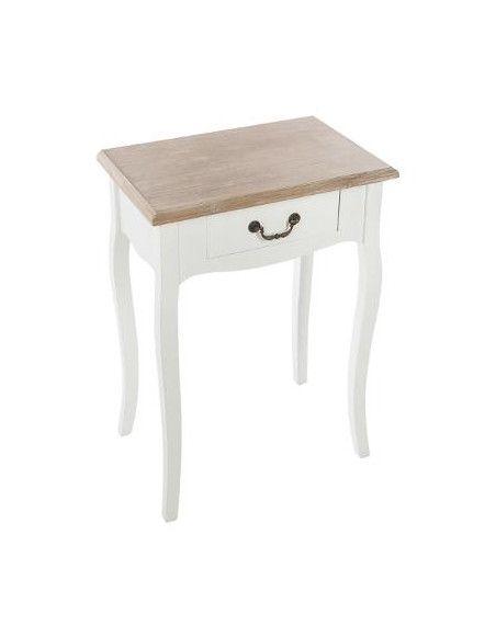 Table de chevet - Chrysa - L 47 x l 30 x H 65 cm - Blanc