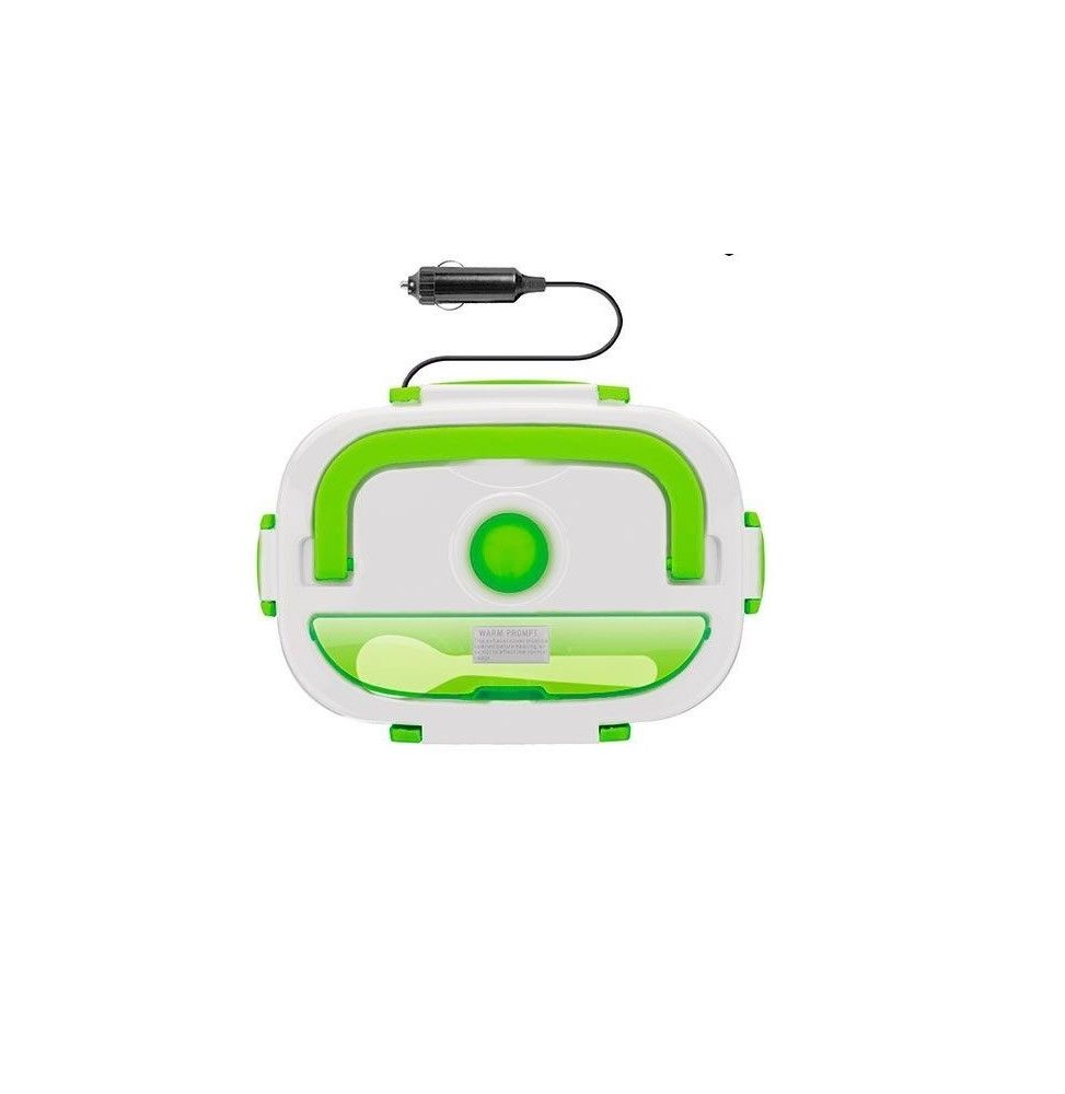Boîte à déjeuner électrique pour voiture - 1,05L - Plastique - Vert