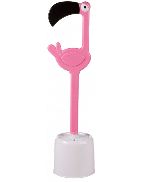 Brosse WC Flamant Rose - H 48 cm