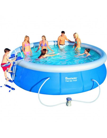 Kit piscine ronde Fast Set - D 457 x H 107 cm - Bleu