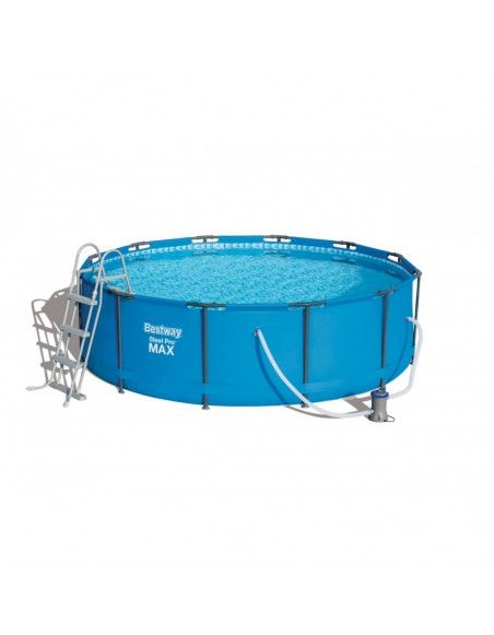 Kit piscine ronde steel pro max - 366 x 100 cm - Bleu