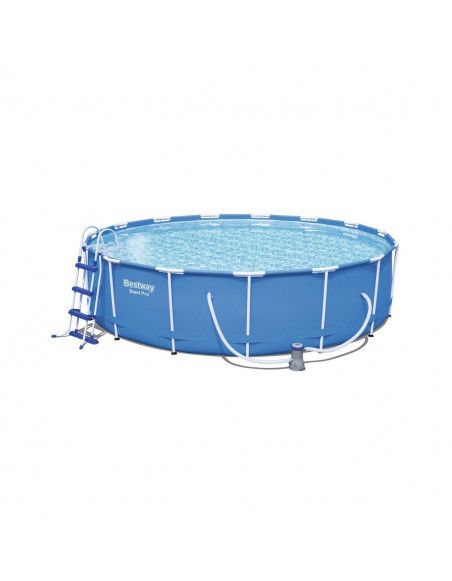 Kit piscine ronde steel pro max - 457 x 107 cm - Bleu