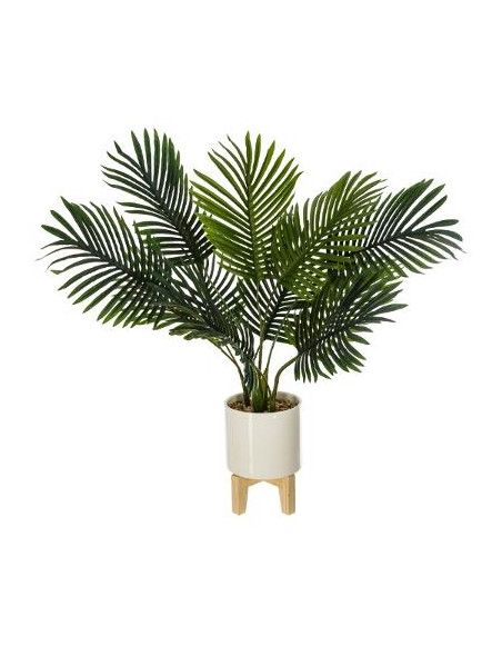 Palmier artificiel avec son pot en céramique surélevé - H 72 cm