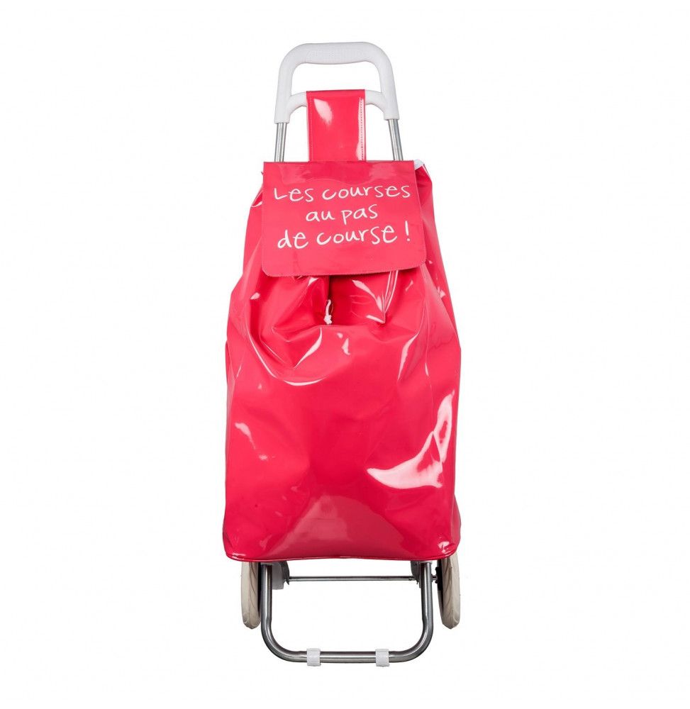 Chariot de course au pas de course - 2 roues - L 35.5 cm x H 95 cm - Rose