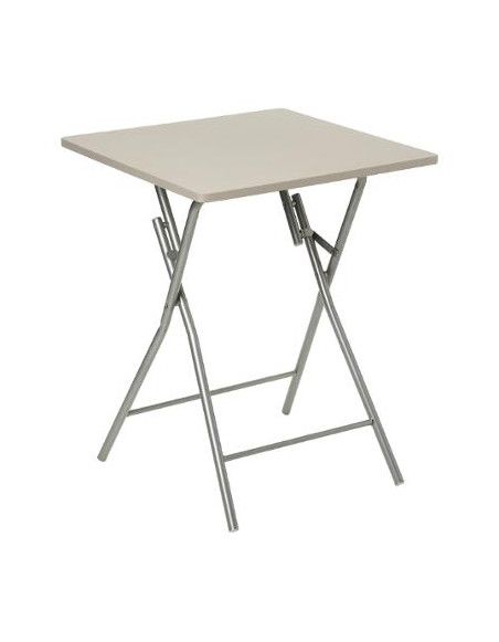 Table pliante basic - L 60 x l 60 x H 75 cm - Taupe