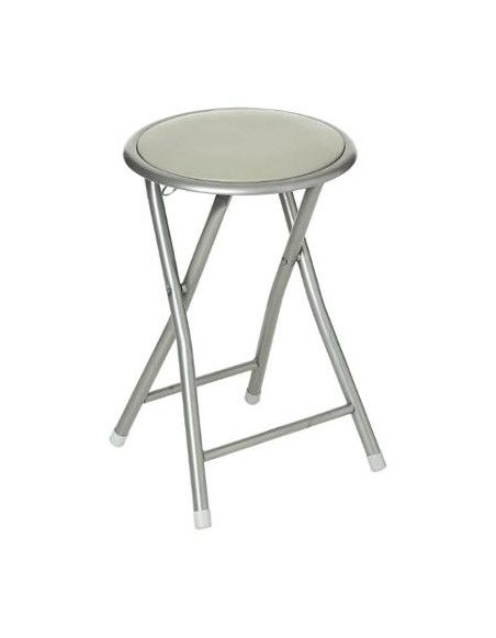 Tabouret pliant - Basic - D 30 x H 45 cm - Taupe