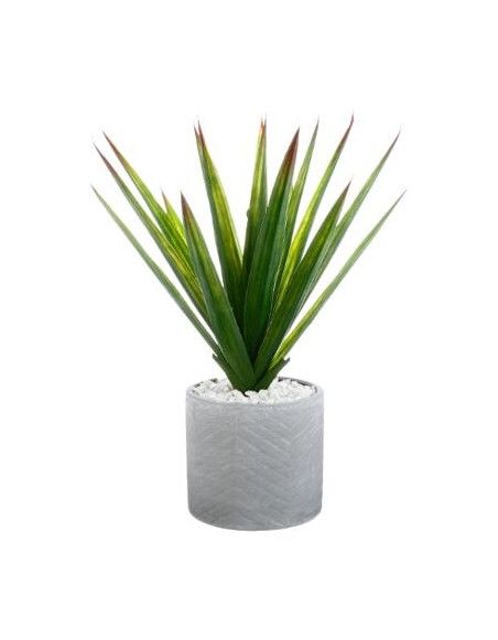 aloe vera avec son pot en céramique - Plante artificielle - H 48 cm