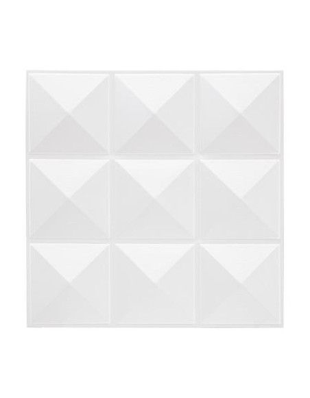 Sticker en relief - 6 plaquettes de 9 carreaux - Blanc