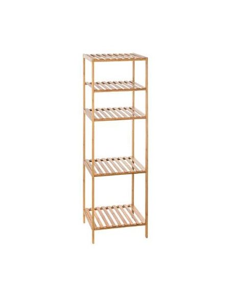 Etagère modulable 4 niveaux - L 35 x l 32 x H 111.5 cm - Bambou - Marron