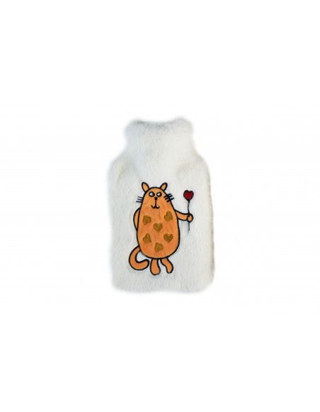 Bouillote 2L chat - L 36 x l 20 cm - Blanc