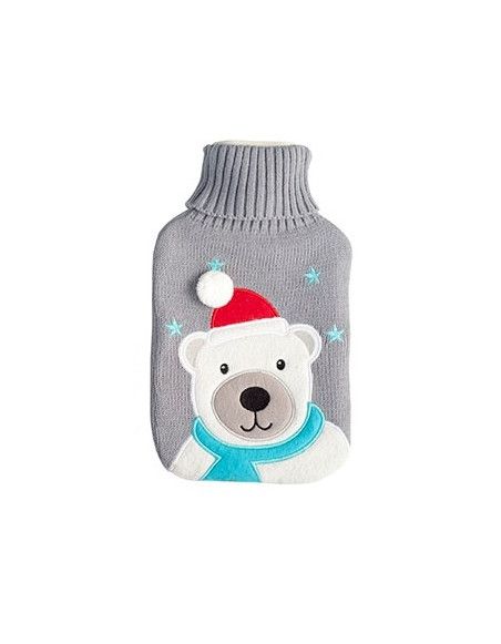 Bouillote 2L ours polaire - L 35 x l 20 cm - Gris