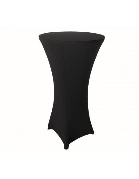 Housse pour table mange debout - D 80 x H 110 cm - Noir