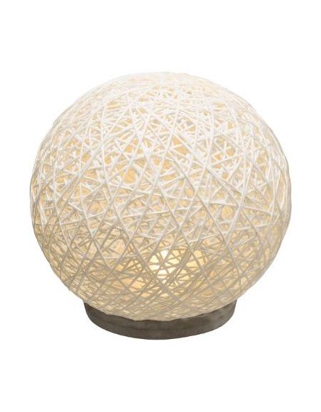 Lampe design en forme de boule - D 18,5 cm - Blanc