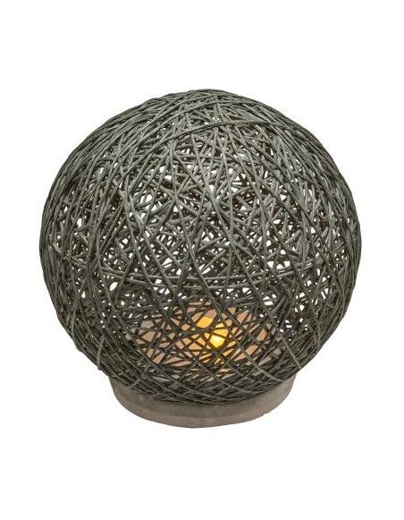 Lampe design en forme de boule - D 18,5 cm - Gris