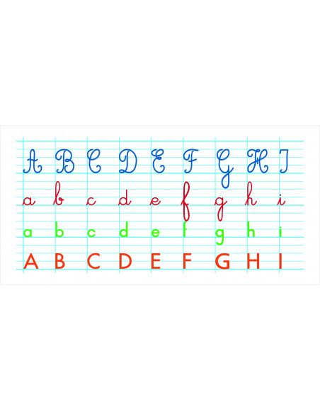 Tableaux souples effaçables à sec - L 40 x l 80 cm - Frise alphabet