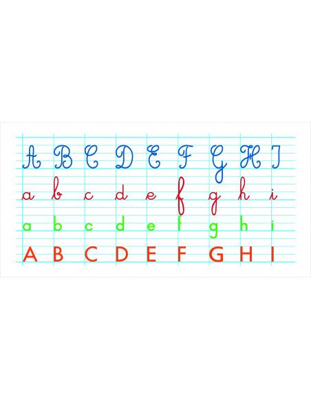Tableaux souples effaçables à sec - L 40 x l 80 cm - Frise alphabet