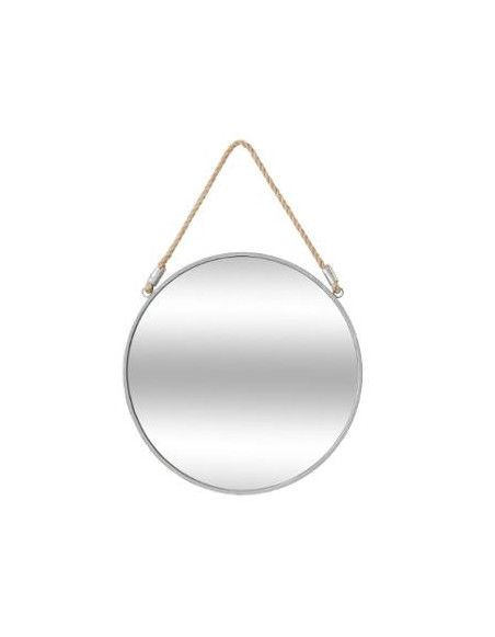 Miroir rond avec corde - D 37 cm