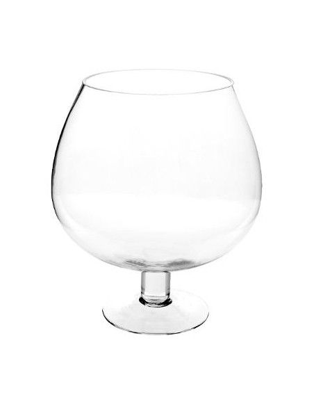 Vase en forme de verre sur pied - D 23 x H 26 cm - Verre