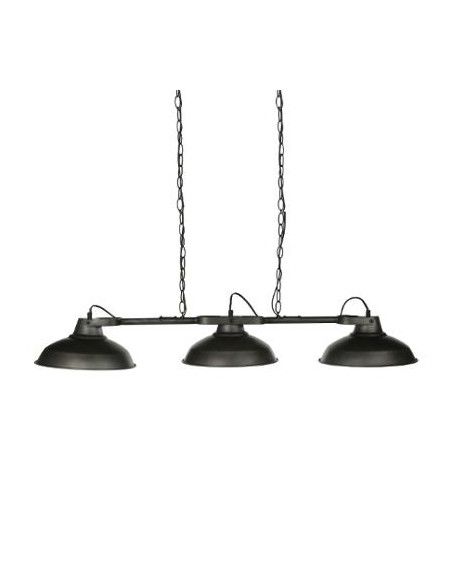 Suspension en métal à 3 têtes - L 105,8 x l 27 x H 64,4 cm - Gris